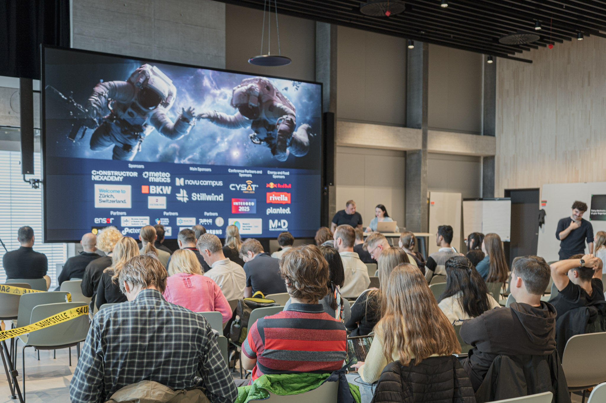 Audience at NASA Space Apps Challenge Zurich opening session